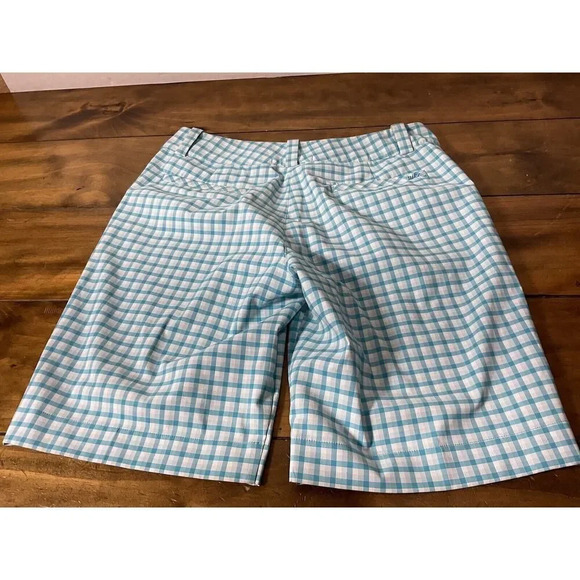 Nike Golf Shorts Adult Size M Blue Dri-Fit Breathable 10in Inseam Standard Fit - Picture 4 of 9